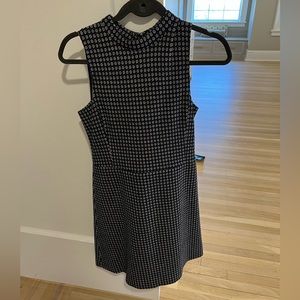 Blue and gray patterned theory work dress, size 6